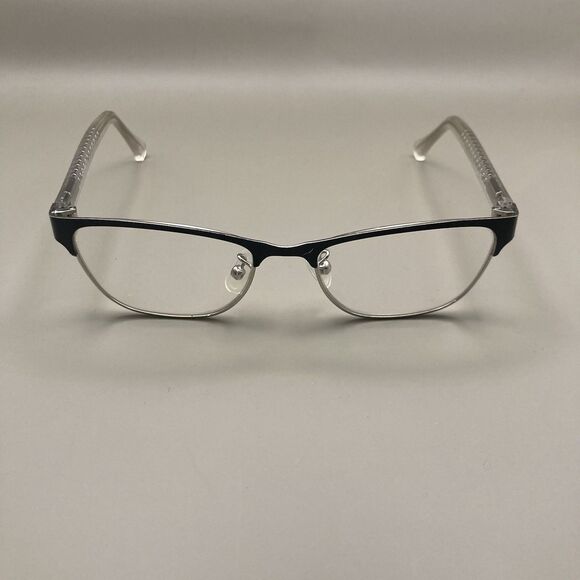 Coach Eyeglasses Frames HC5067 9233 Satin Black Silver/Crystal Cat Eye 51-17-135 - Picture 5 of 16